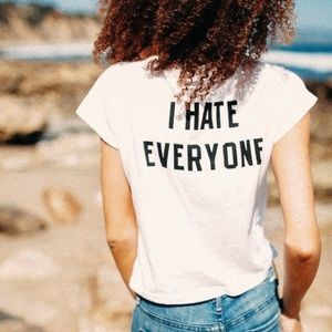 BRANDY MELVILLE "I Hate Everyone" Tee OS NWOT