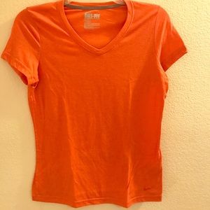 Nike Women's Dri-Fit orange tshirt