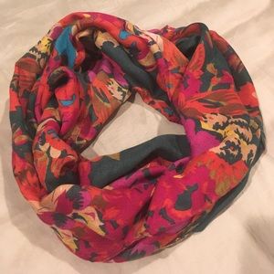 Fall Colors Floral Infinity Scarf