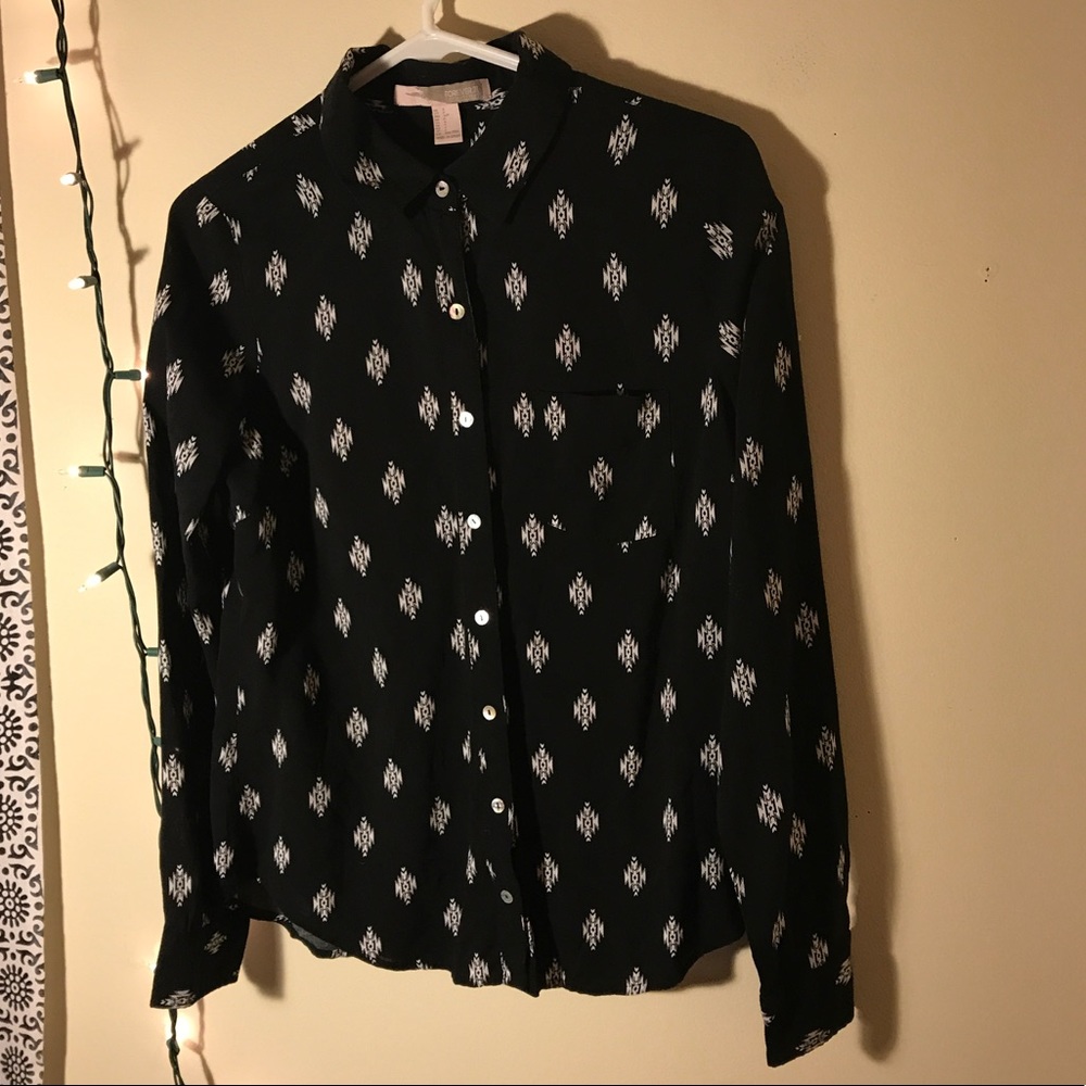 Button Up Black Shirt