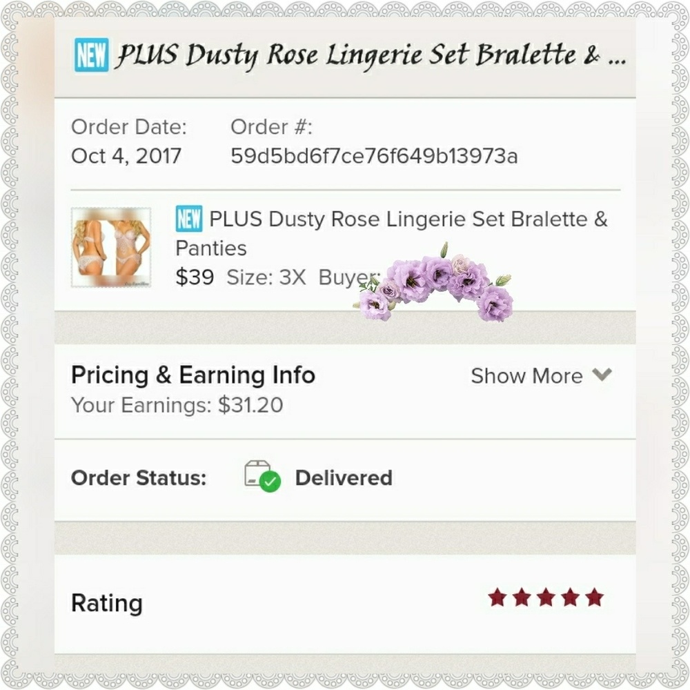 ⚡FLASH SALE!!⚡🆕PLUS Dusty Rose Lingerie Set Bralette & Panty - Picture 7 of 8