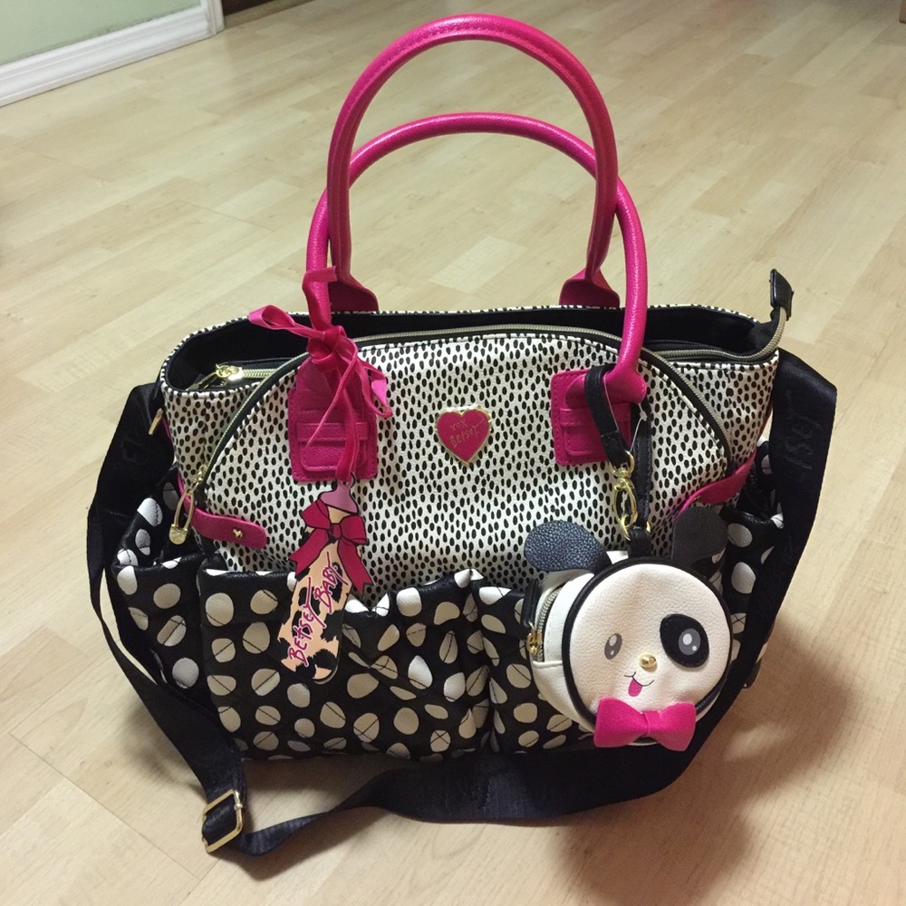 BNWT Betsey Johnson Polka Dot Baby Bag
