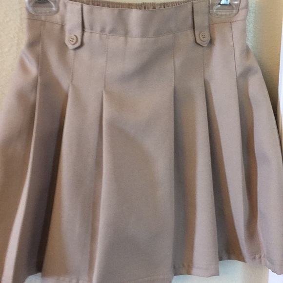 IZOD school wear uniform tan & navy skirt girls 14 regular - Picture 6 of 7