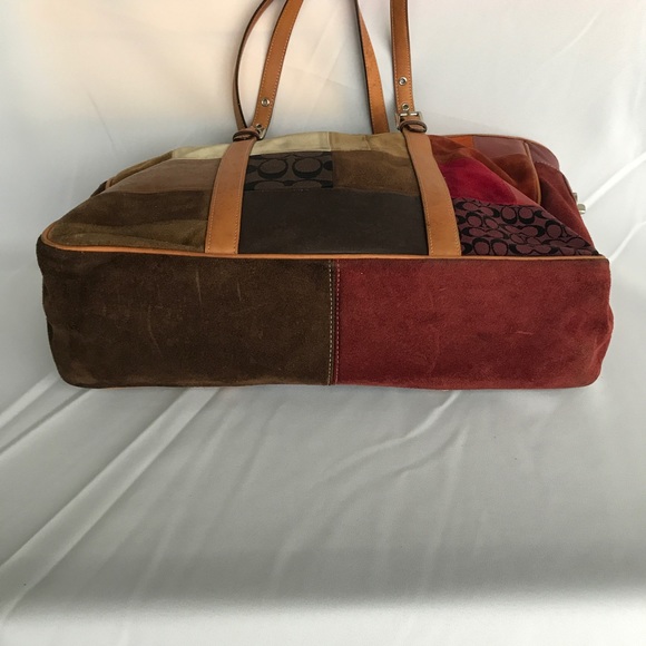 💯 Coach Patchwork Earth Tones Bag - Picture 6 of 7