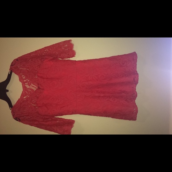 Lace hot pink #romper - Picture 2 of 3