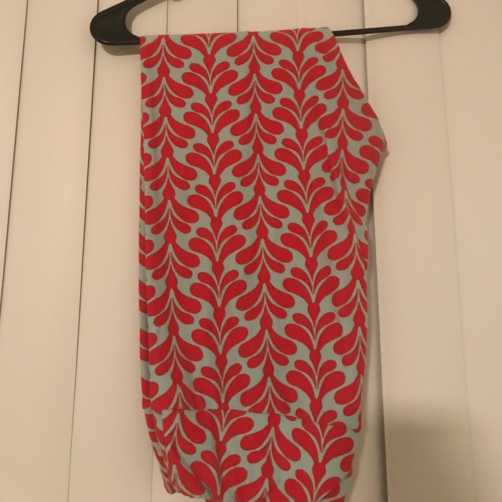 Lularoe TC BLUE/RED LEGGINGS