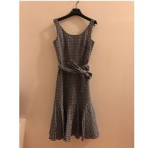 Jcrew Black and White striped pattern dress