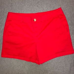 Liz Claiborne Chino Shorts. Sz 12. Reddish coral.