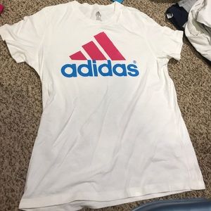 white adidas tshirt