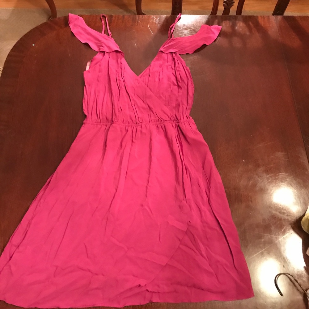 🎉 SALE! Only worn once! Pink Ruffle BCBG Dress