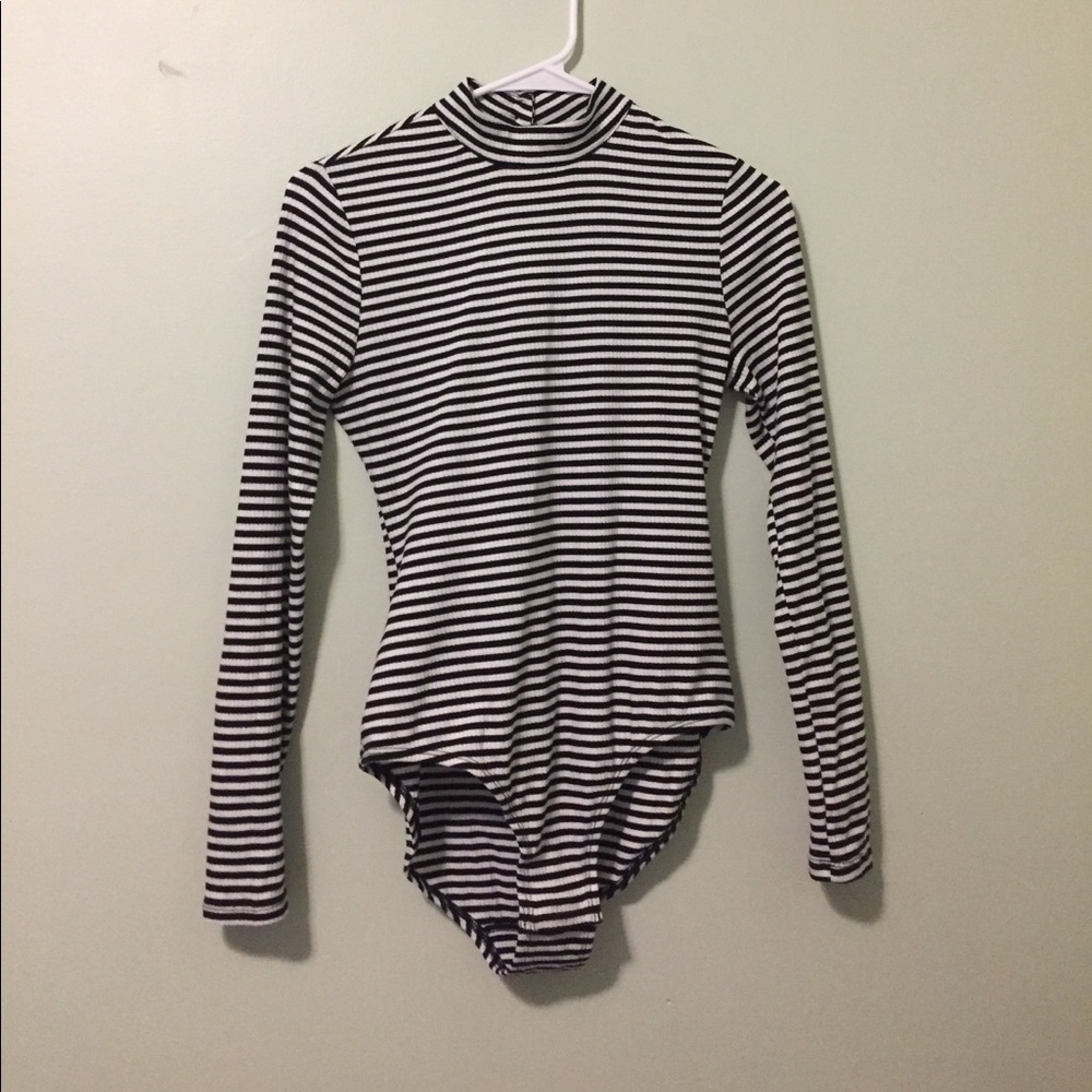 Striped body suit