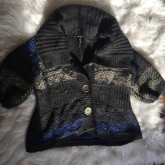 Free people knit button sweater size large - Picture 1 of 8