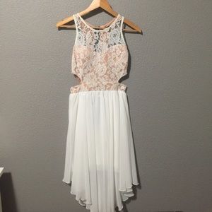 Asymmetrical White Dress