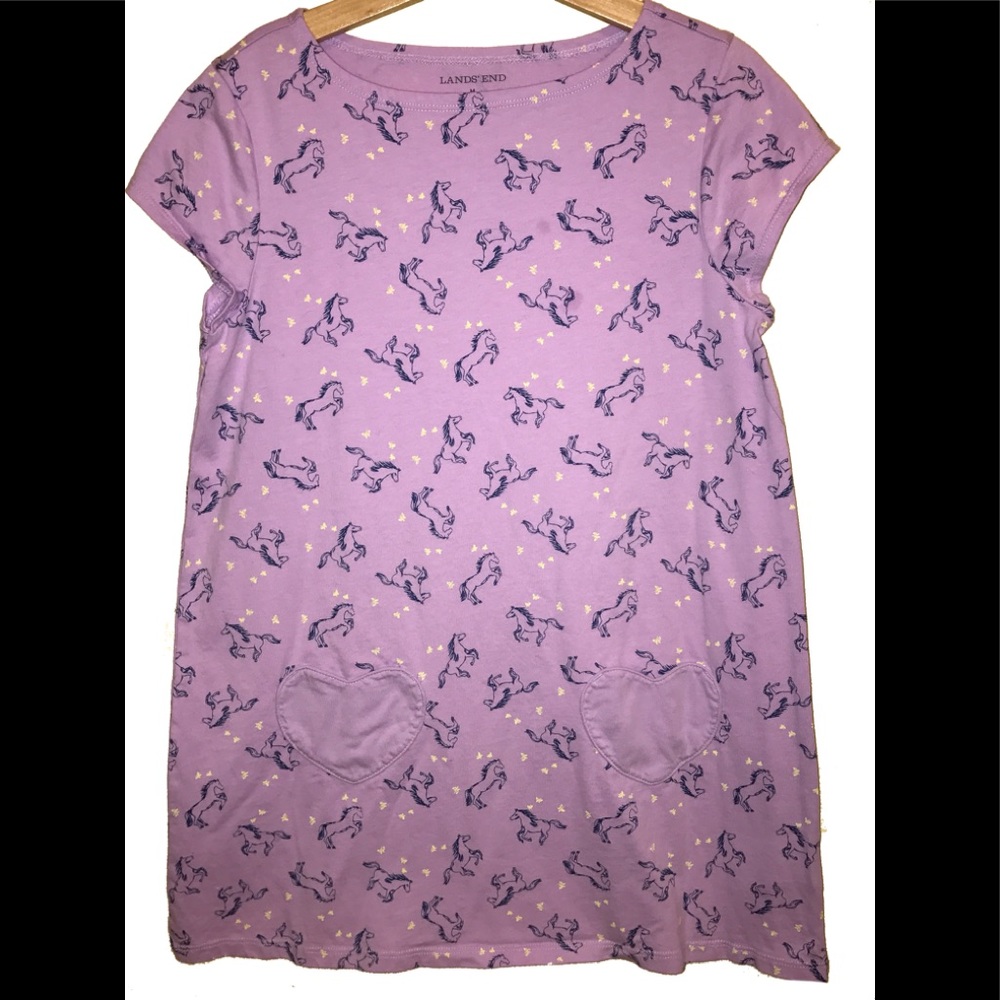 Lands' End Girls Horse Tunic EUC