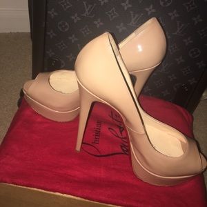 Christian Louboutin peep toe heels
