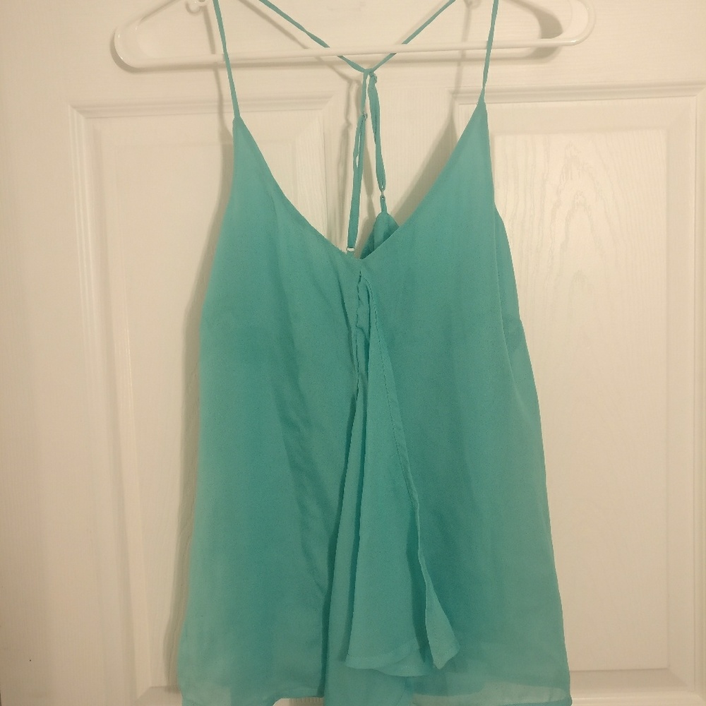 Chiffon mint green blouse