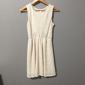 Cream Lace Mini Dress