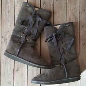 EMU Rubber Sole Lace Up Boots