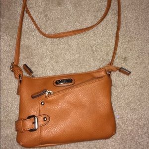 Brown leather purse