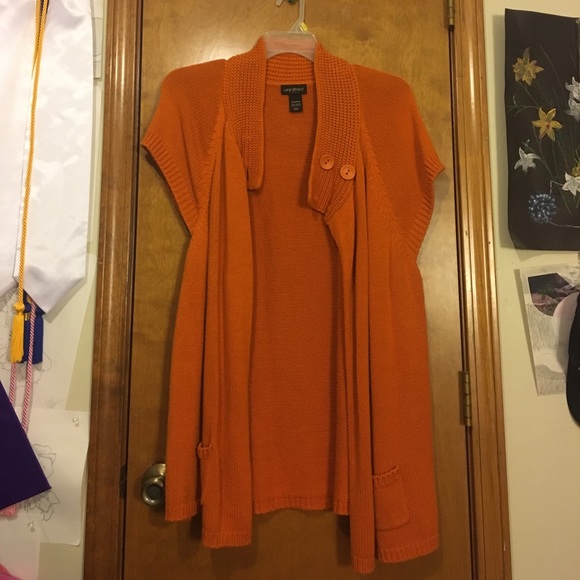 Orange Knitted Cardigan - Picture 1 of 2