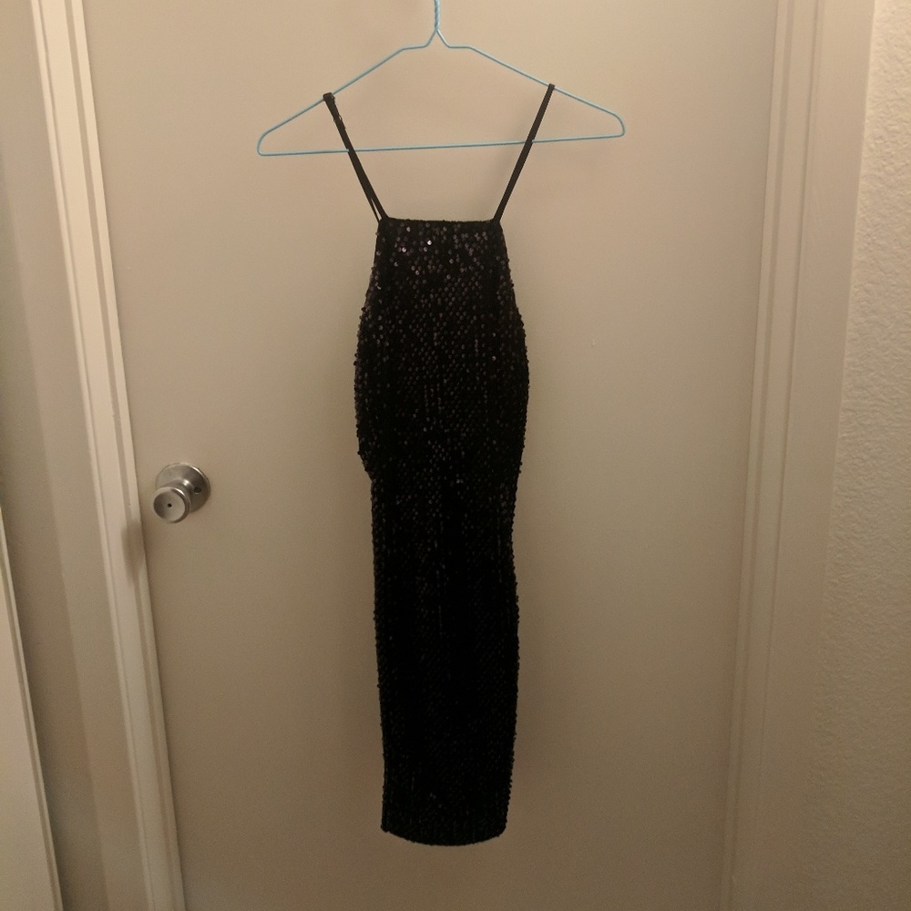 [Express] Black sequin one piece, like new