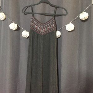 Grey Patterned Maxi Dress