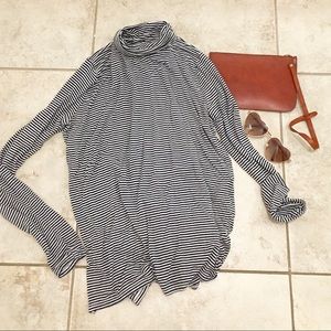 Striped turtleneck