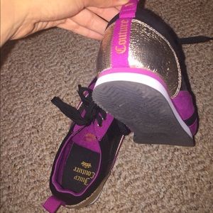 Juicy Couture gold, purple & black sneakers