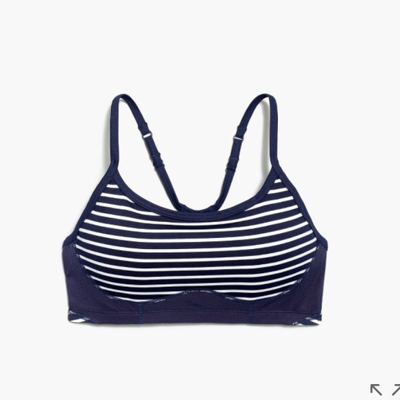 NWT J. Crew new balance sports bra striped sm/med - Picture 1 of 6
