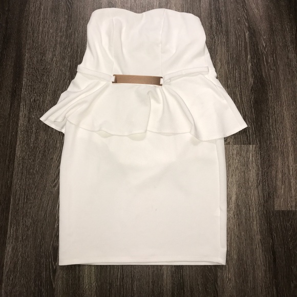 Dresses & Skirts - Strapless Peplum Dress (NWT)