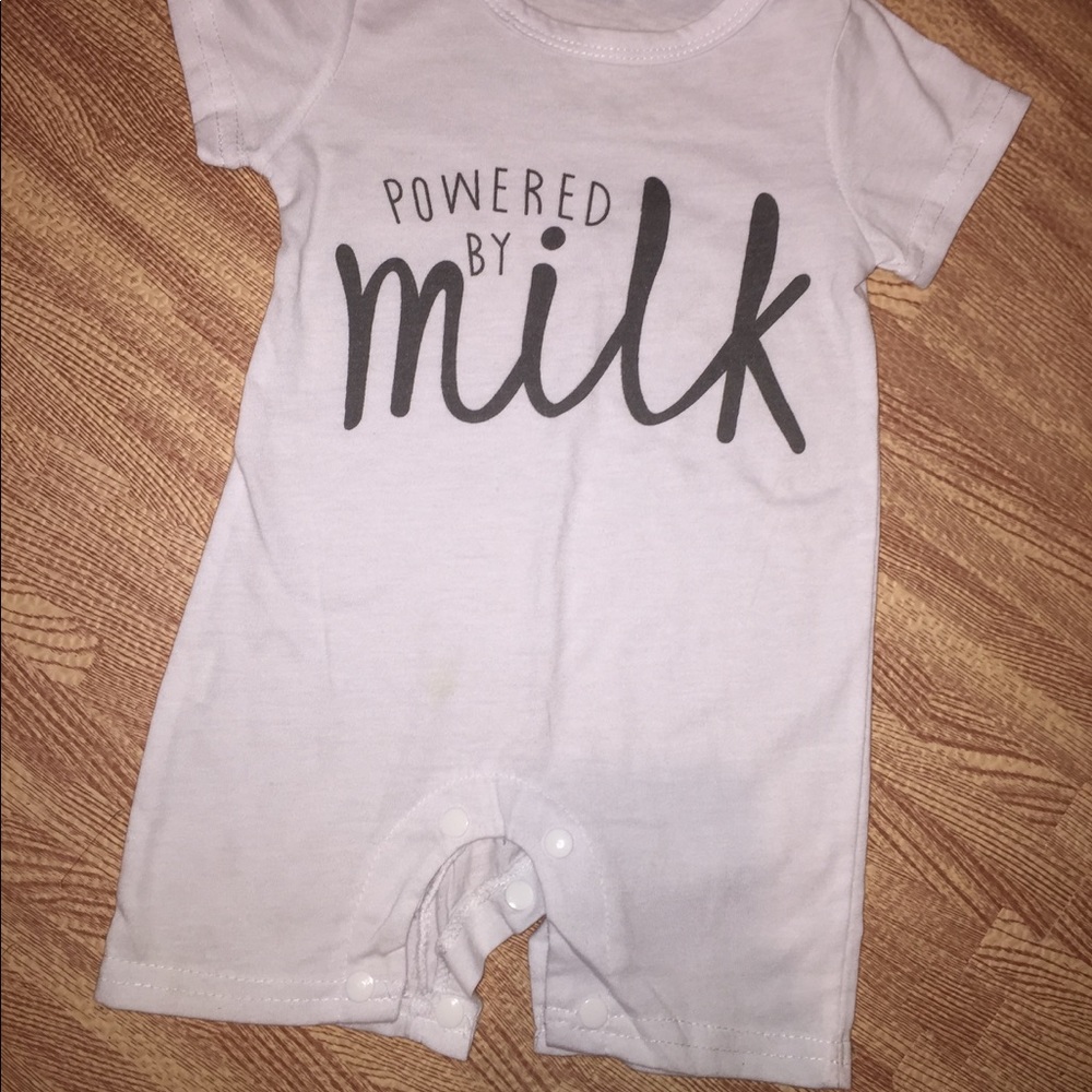 Super Cute/Funny Milk Onesie 6/12