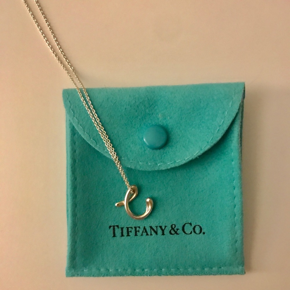 Authentic Tiffany & Co letter "C" pendant