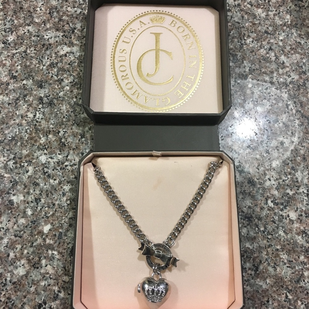 Juicy Couture Silver Locket Necklace