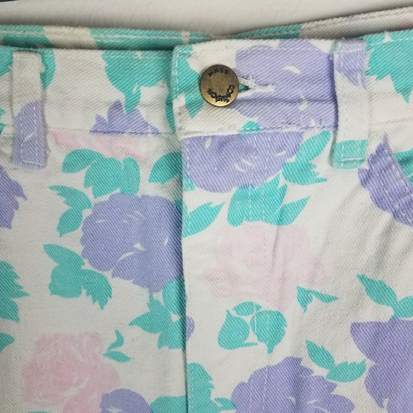 Vintage highwaised Pastel Floral denim penci skirt - Picture 5 of 15