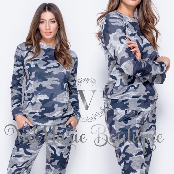 Grey Camouflage Lounge Set - Picture 2 of 5