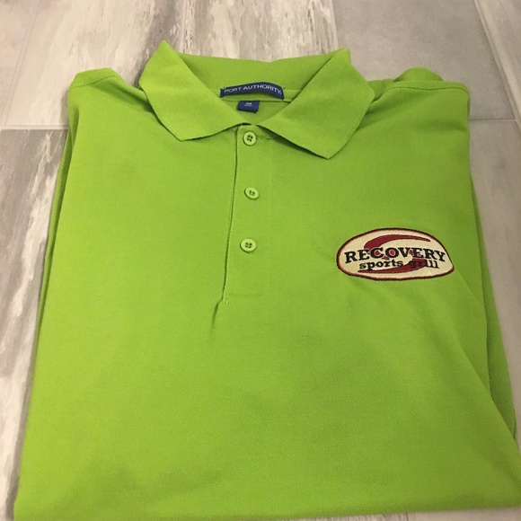 Port Authority Other - Men's Lime Polo Shirt with Recovery Room Logo