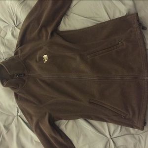Brown zip up north face