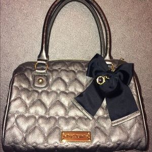 Betsey Johnson Quilted Heart Purse