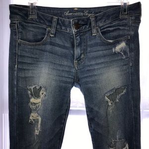 American Eagle ripped jeggings