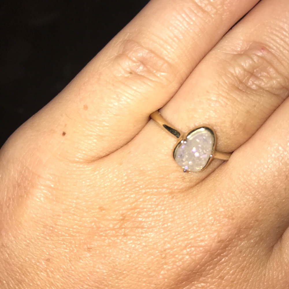 Iridescent Drusy/ Rose Gold Kendra Scott- size 8