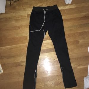 FEAR OF GOD Black zipper pants