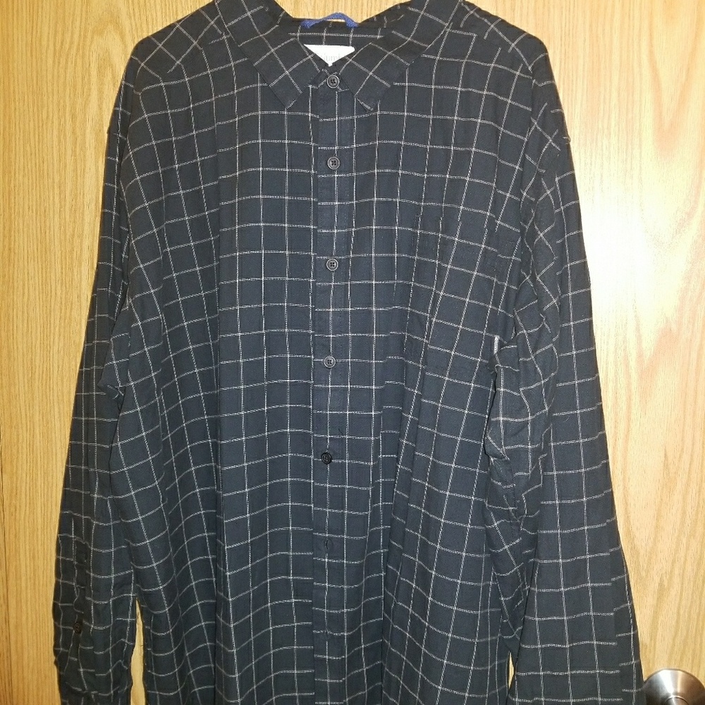 Black and grey check men's shirt