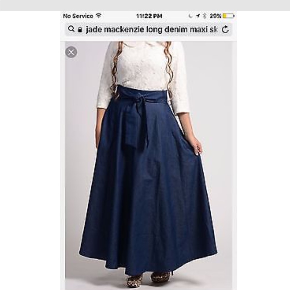 Jade Mackenzie Full Skirt Denim