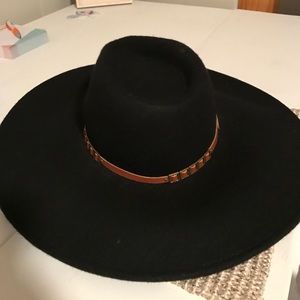 Black Felt Hat from Free People