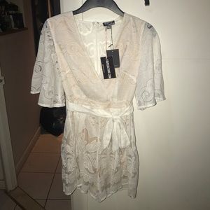 Love culture ivory laced romper