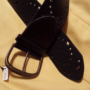 Cabi Wide Perforated Black Belt M