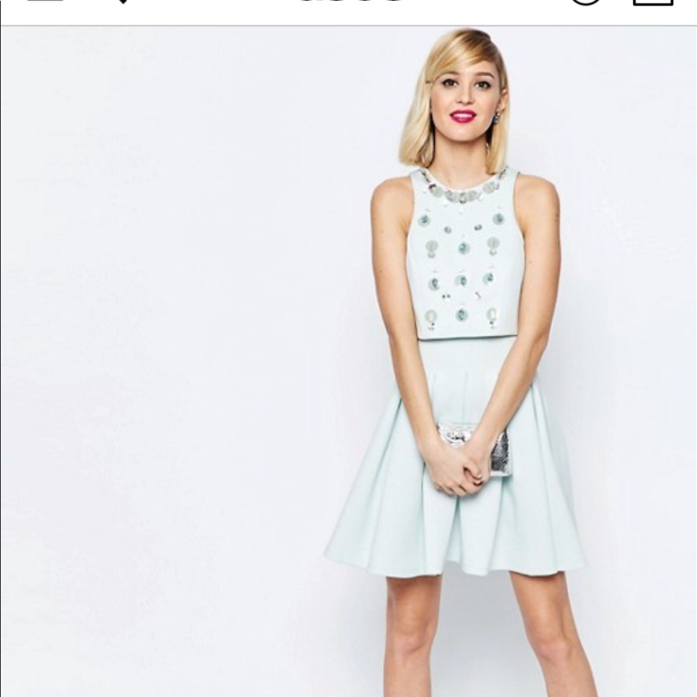 Asos crop top mini dress