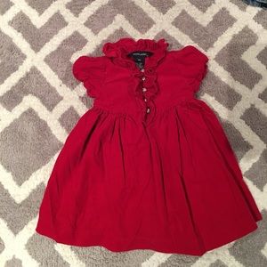 Ralph Lauren red baby dress with matching bloomers