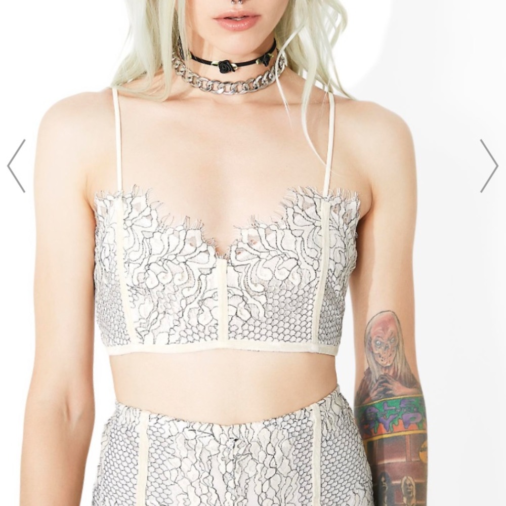 Dolls Kill Lace Crop Top Small NWT