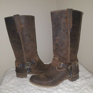 Bed Stu Opal leather motorcycle boots